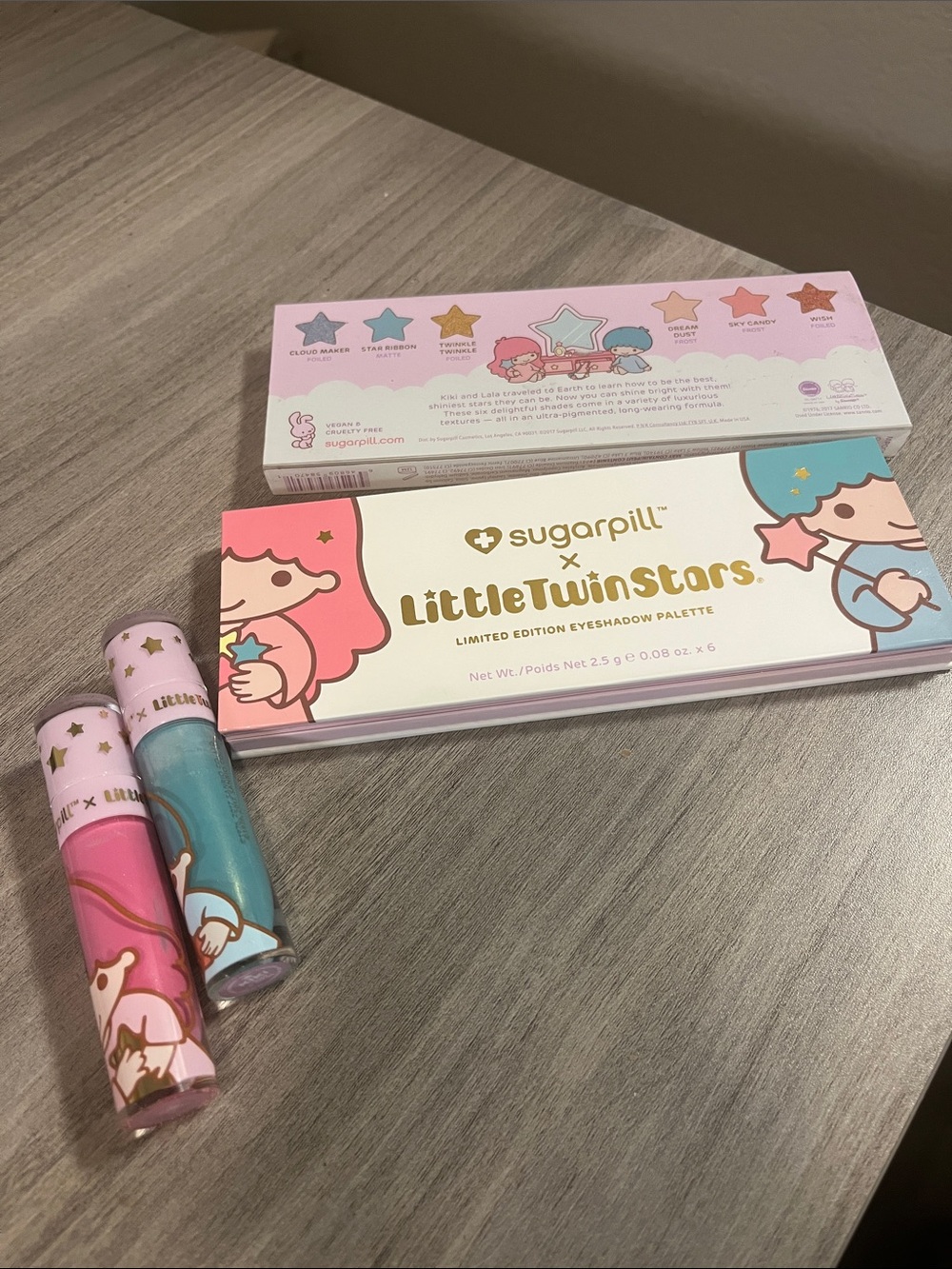 Limited Edition Sugarpill Little Twin Makeup Set - Pink & Blue
